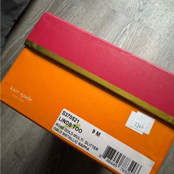 Kate Spade Pink Espadrille Flats with Glitter Finish - Picture 5 of 5